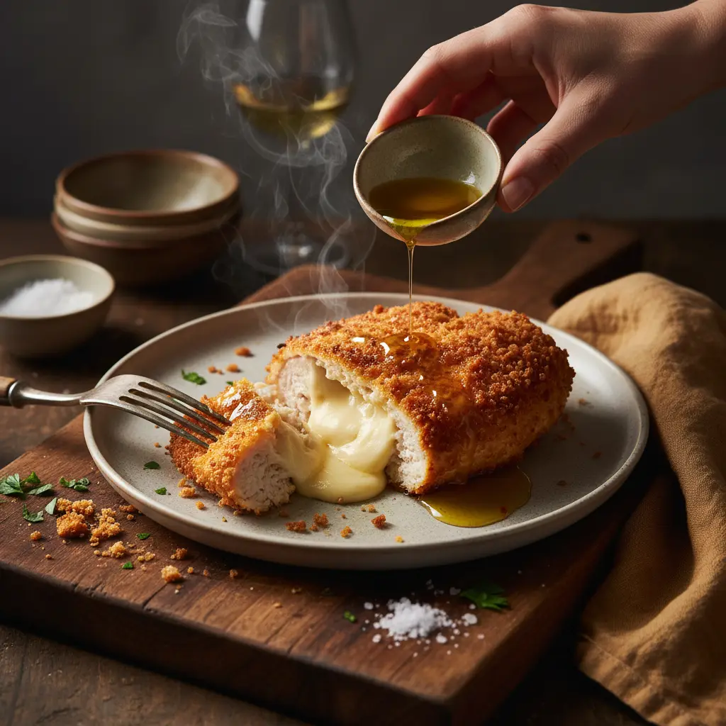 Carne na air fryer: peito de frango recheado em 20 minutos — resultado