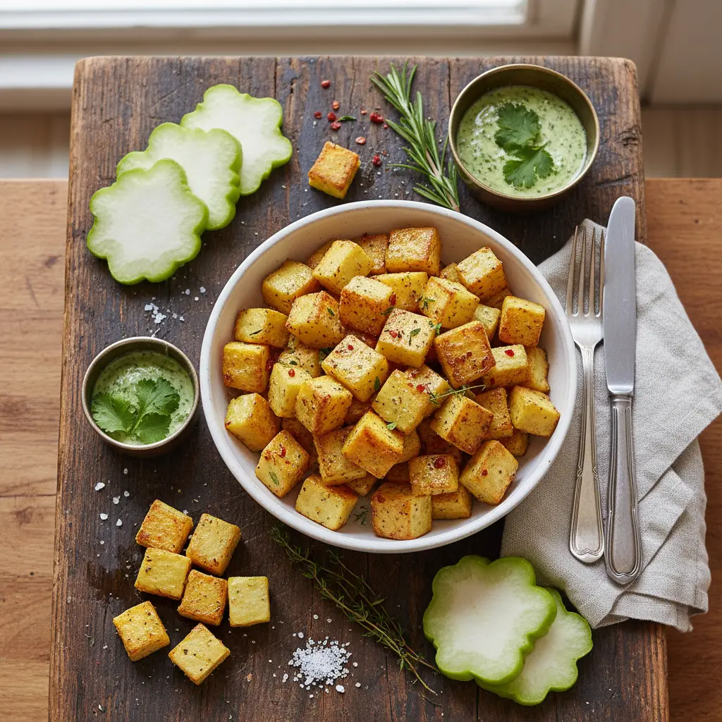 Chuchu na Air Fryer: 3 Truques para Ficar Crocante em 15 min — resultado