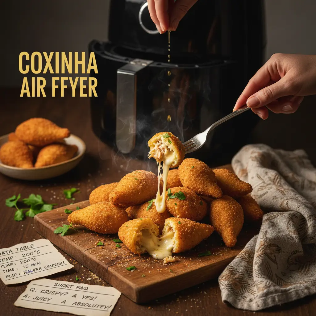 Como fazer coxinha na air fryer mondial: 3 segredos crocantes — resultado