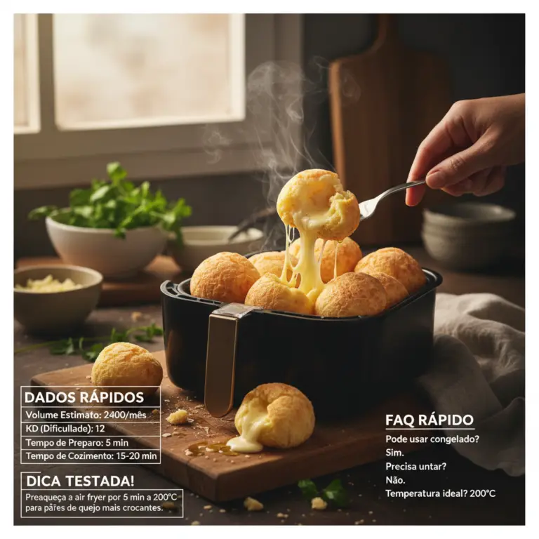 Ilustração editorial: Como fazer pão de queijo na air fryer mondial: 3 passos simples