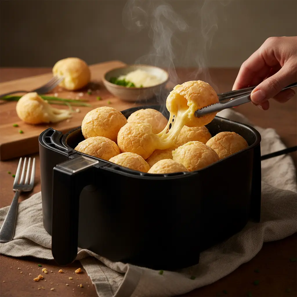 Como fazer pão de queijo na air fryer mondial: 3 passos simples — detalhe