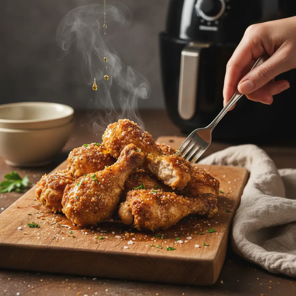Coxinha da asa air fryer: o segredo para ficar crocante em 25min — resultado