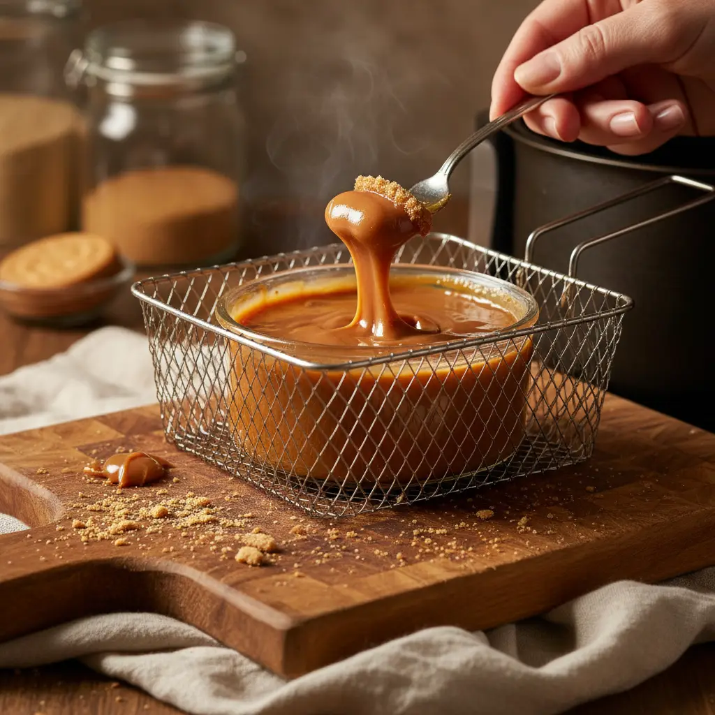 Doce de leite air fryer: receita cremosa em 45 minutos — detalhe
