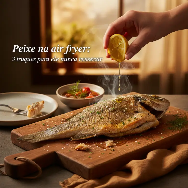 Peixe na air fryer: 3 truques para ele nunca ressecar