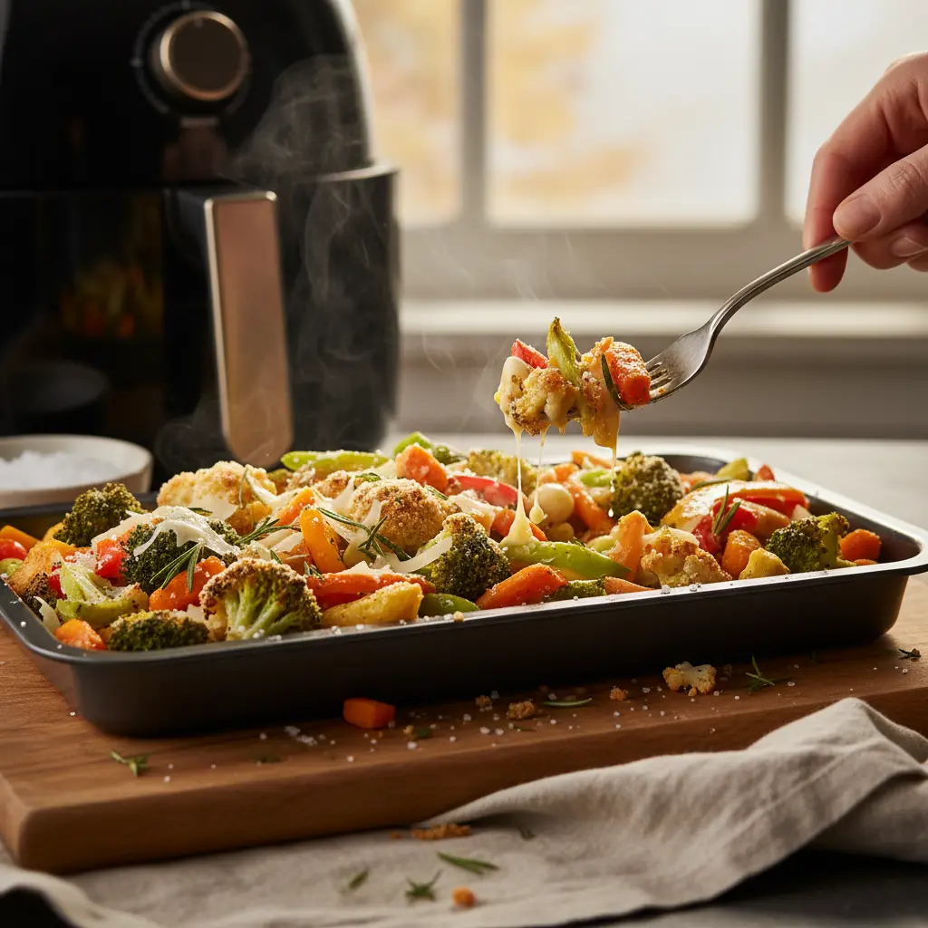 Legumes congelados na air fryer: Tabela pronta em 15 minutos — detalhe