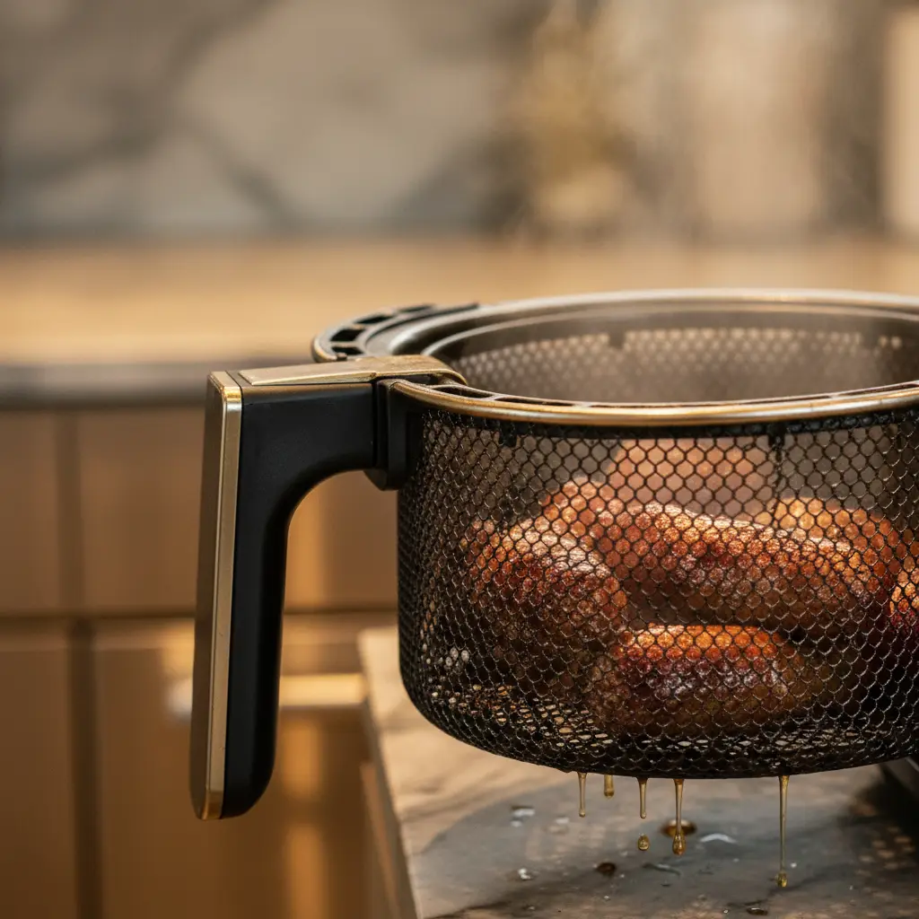 Linguiça na air fryer: 3 segredos para dourar em 15 minutos — detalhe