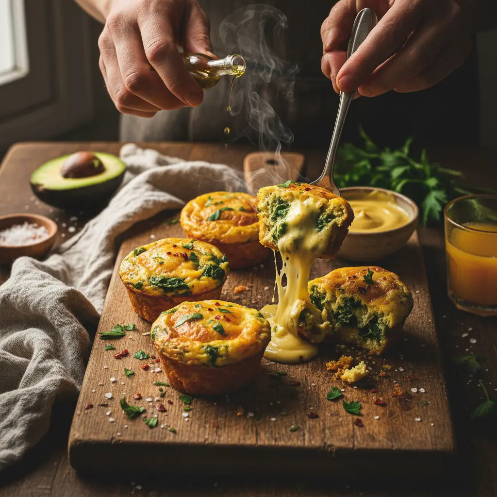 Ovo Air Fryer: Muffin de Espinafre em 12 Minutos — resultado