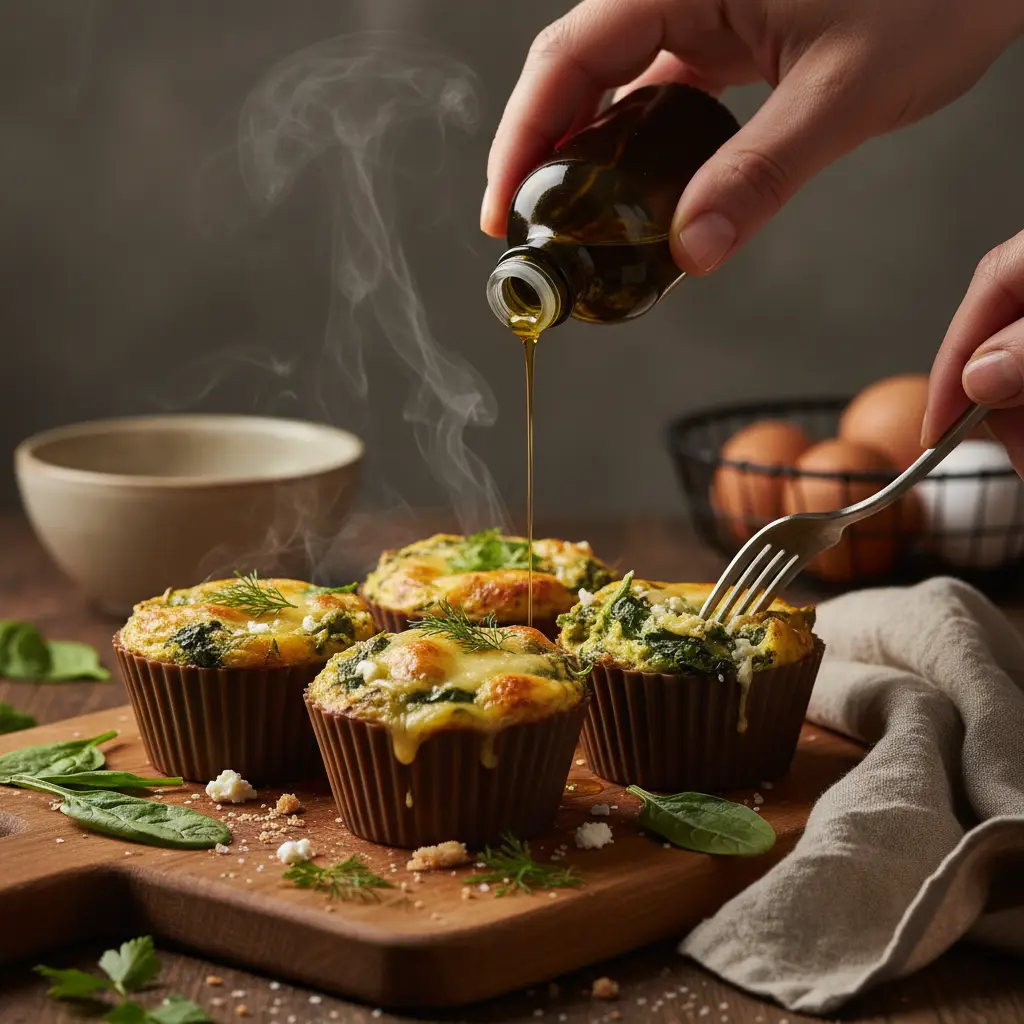 Ovo Air Fryer: Muffin de Espinafre em 12 Minutos — detalhe