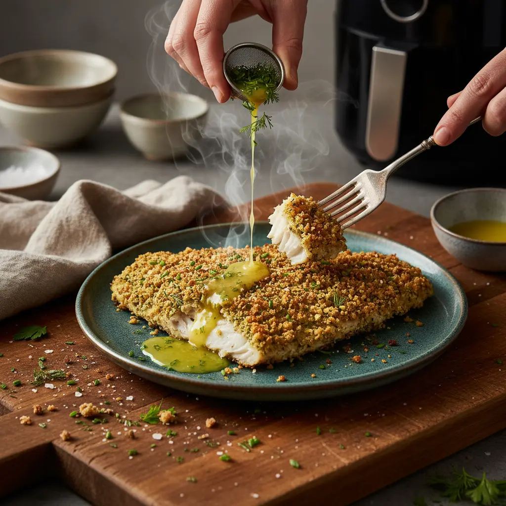 Peixe na air fryer: crosta crocante em 12 minutos — resultado