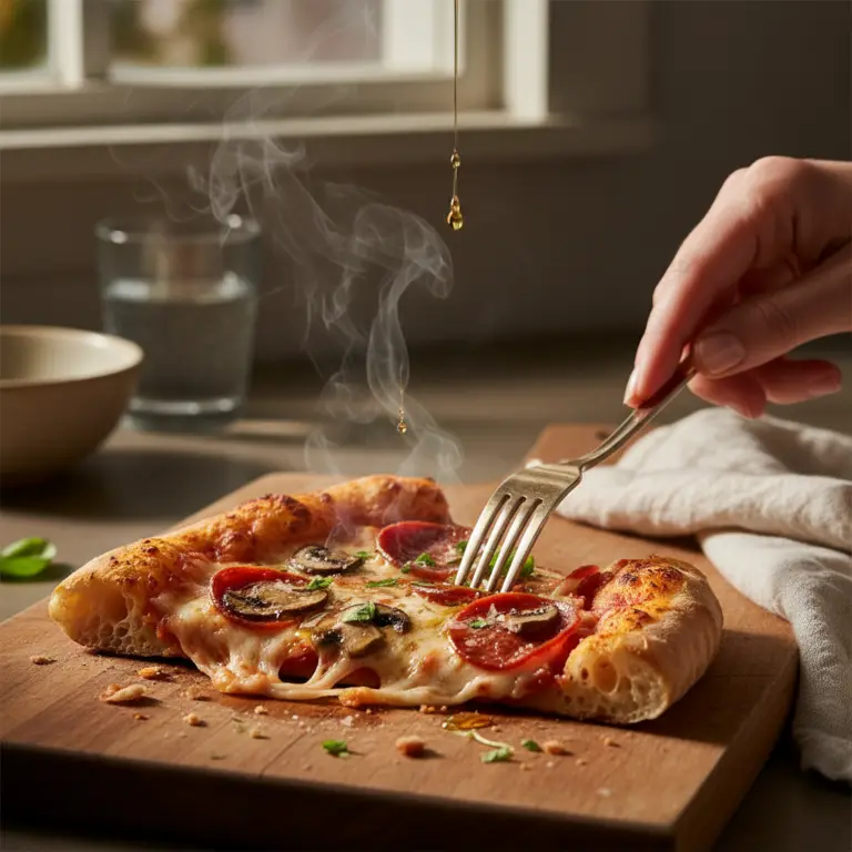 Ilustração editorial: Reaquecer pizza na air fryer: 3 passos para ficar como nova