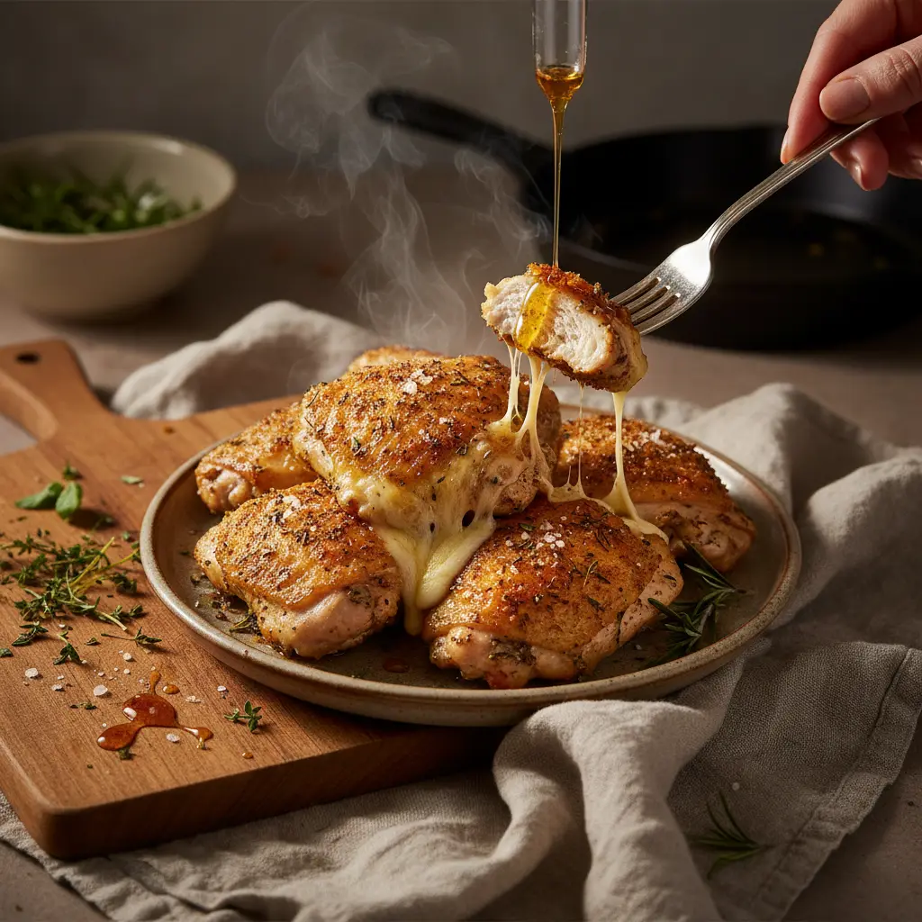 Sobrecoxa na air fryer: pele crocante em 30 minutos — resultado