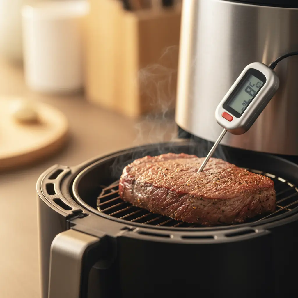 Temperatura ideal da carne na air fryer: guia com 5 segredos — detalhe