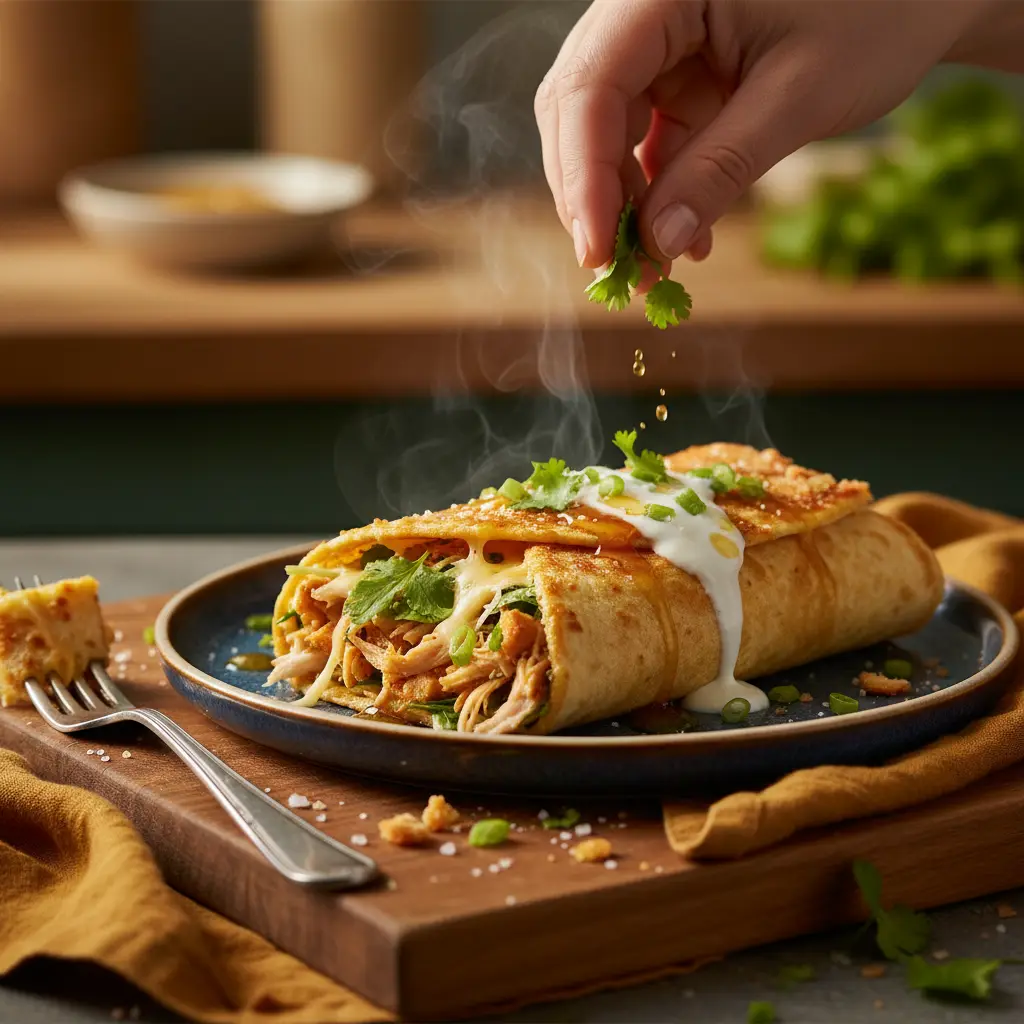 Wrap na air fryer: 8 minutos para um lanche crocante e saudável — detalhe